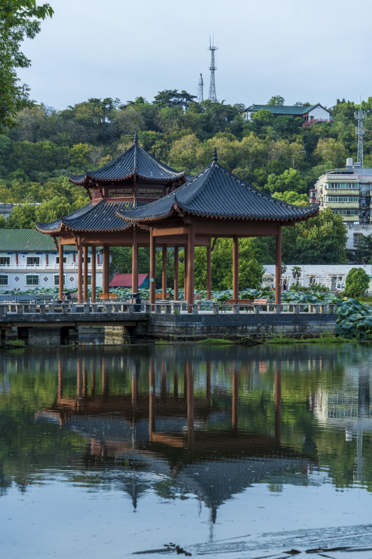 武汉汉阳莲花湖公园园林风光