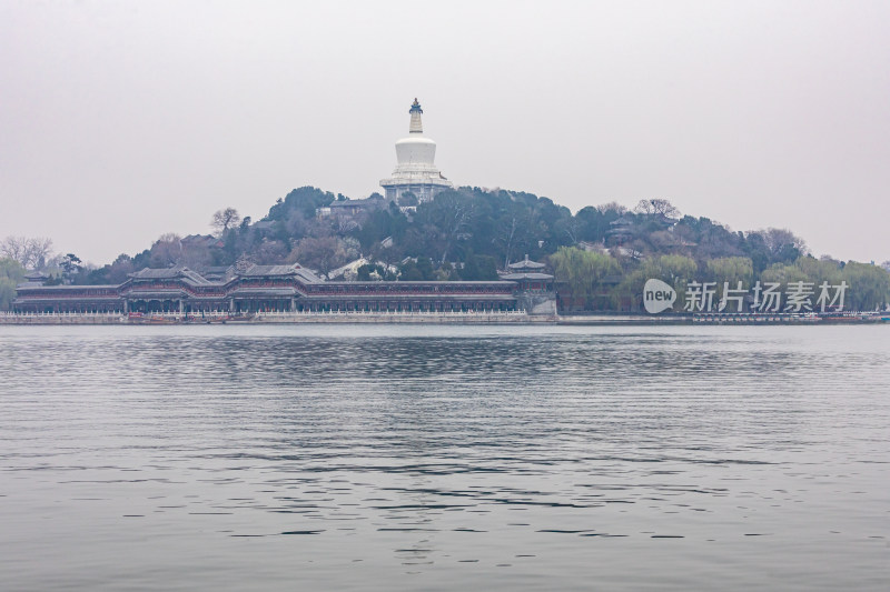 北京北海公园白塔建筑景观