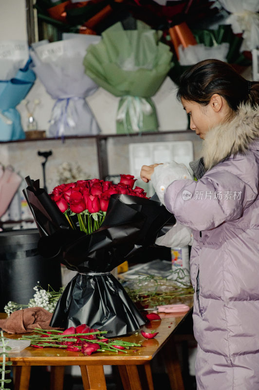 花店工作日常场景素材