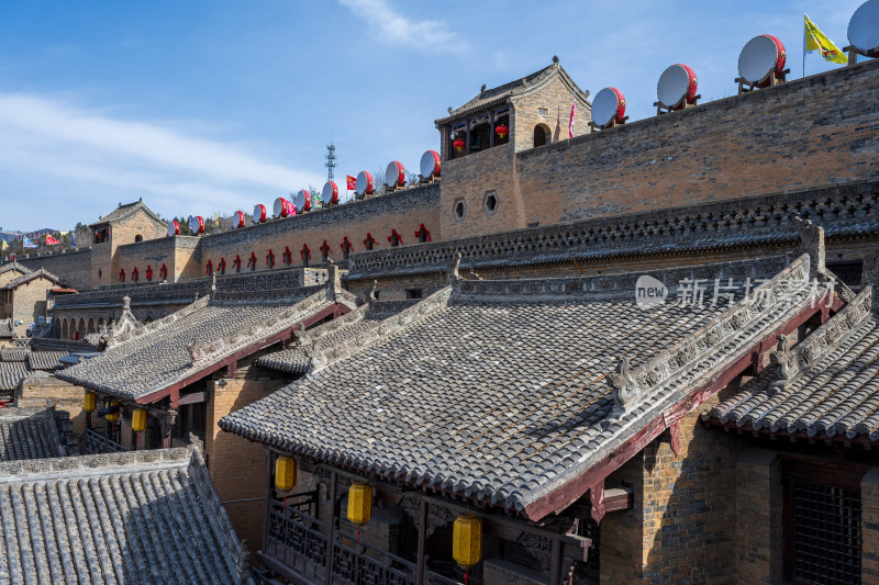 冬季白天山西晋城皇城相府景区古城风光