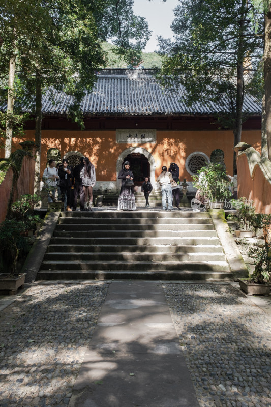 秋季的浙江台州 天台山国清寺