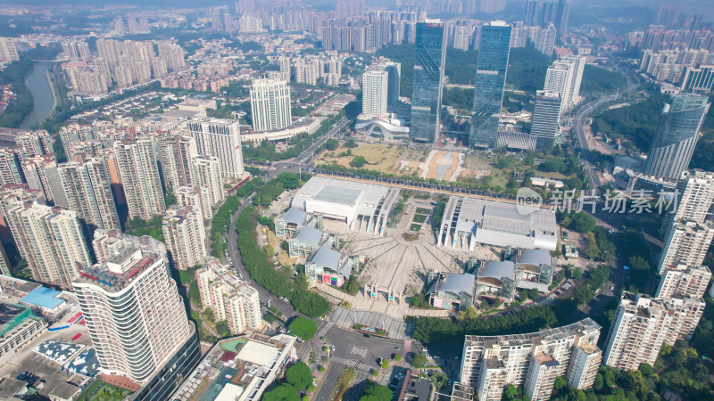 广东江门城市建设城市大景航拍图