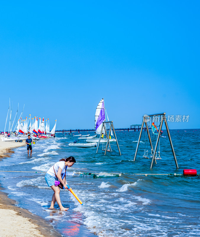 秦皇岛北戴河夏日海滨风光