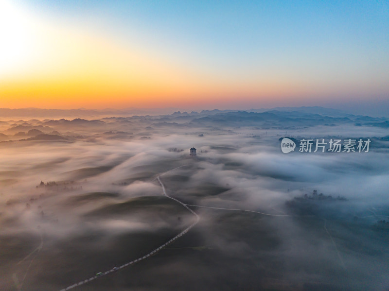 贵州遵义湄潭茶海