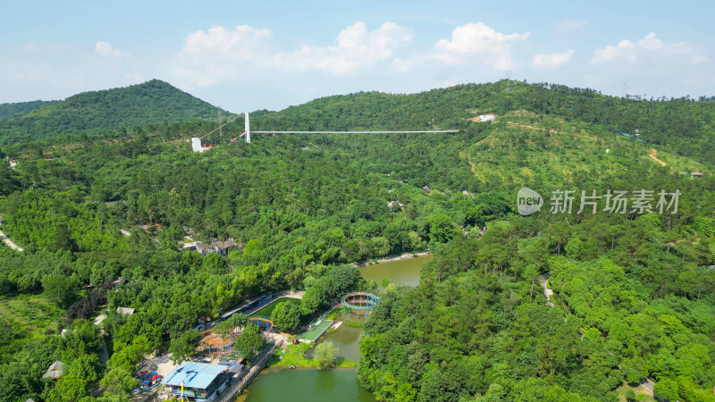 航拍湖北襄阳黄家湾风景区