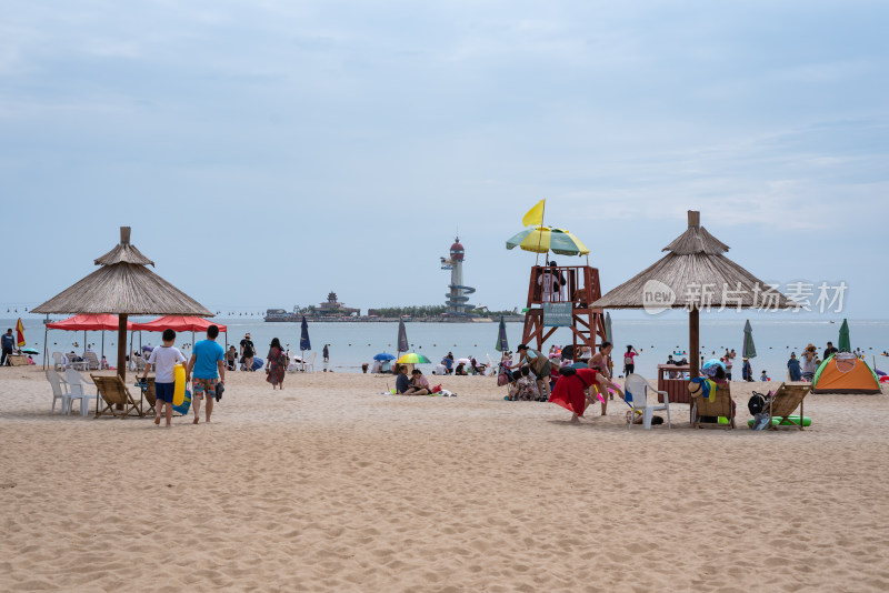 秦皇岛南戴河景区海边海滨海滩