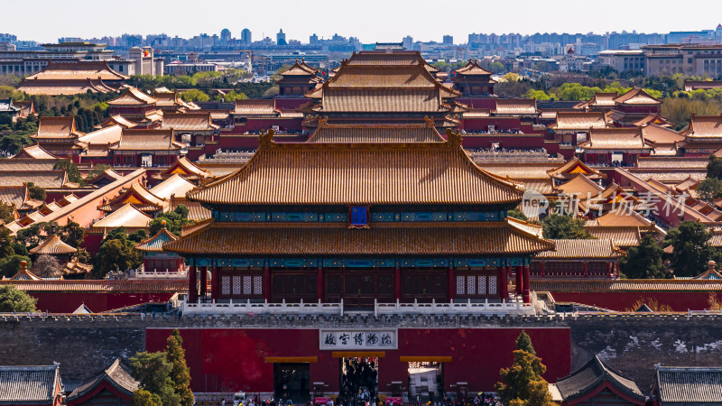 北京故宫博物院古建筑全景