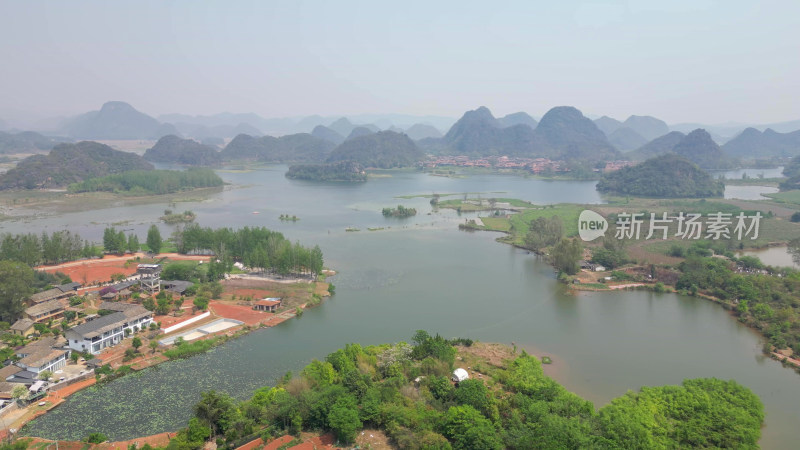 云南普者黑5A景区航拍风景