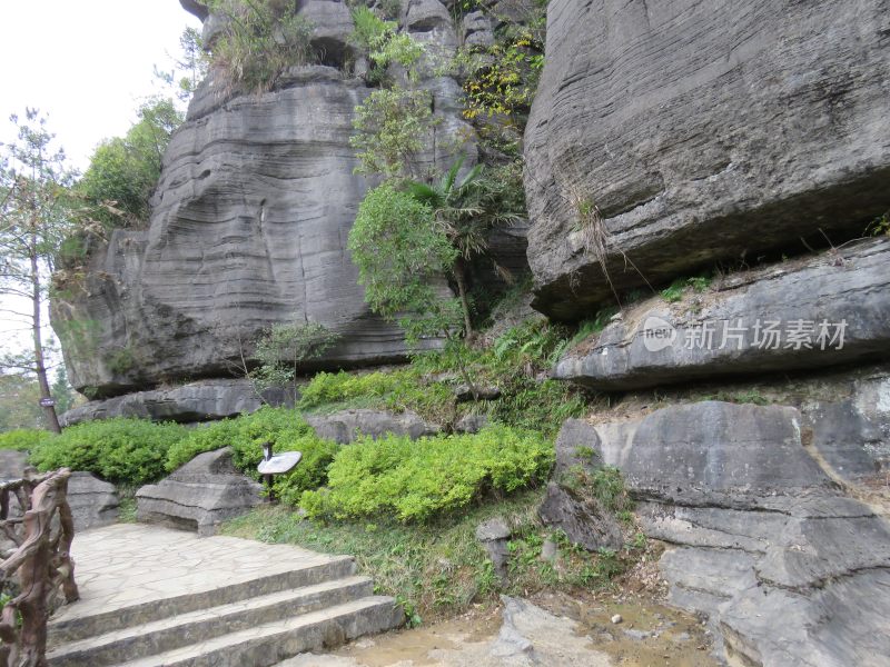 湖北恩施梭布垭石林旅游风景