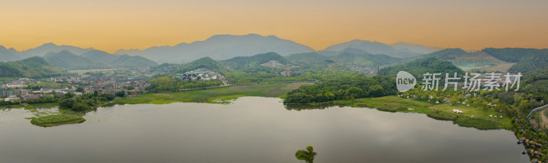 浙江省杭州市萧山区仙女湖景区航拍