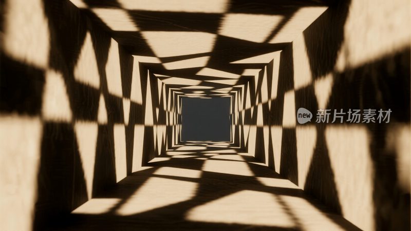 抽象光影隧道场景