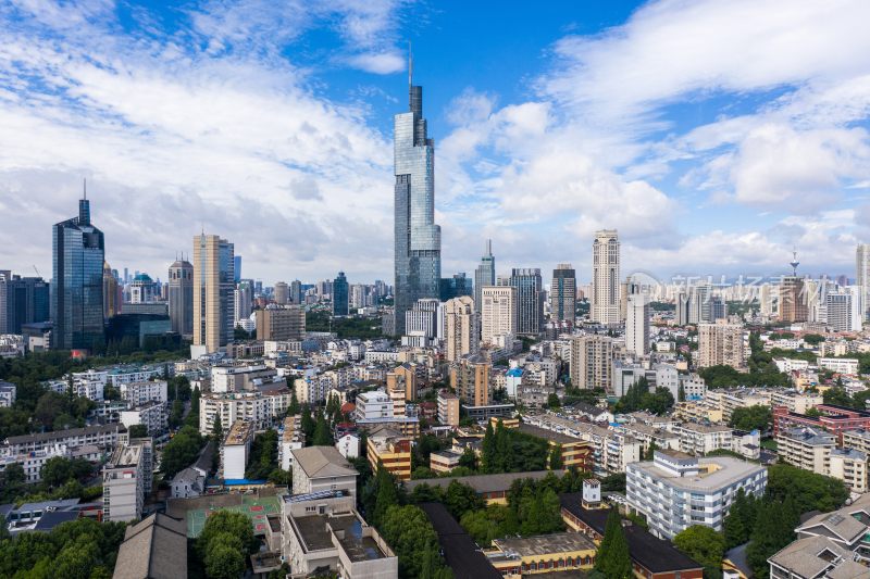 现代都市摩天大楼全景