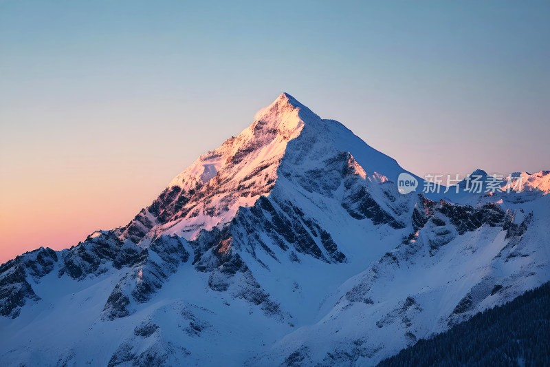 雪山风景冬天天空户外