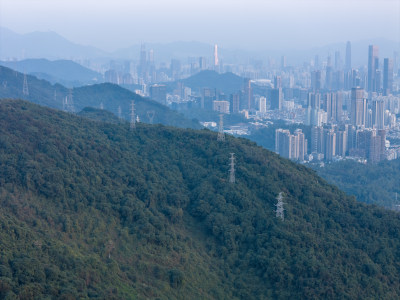 梅林后山深圳罗湖福田景色