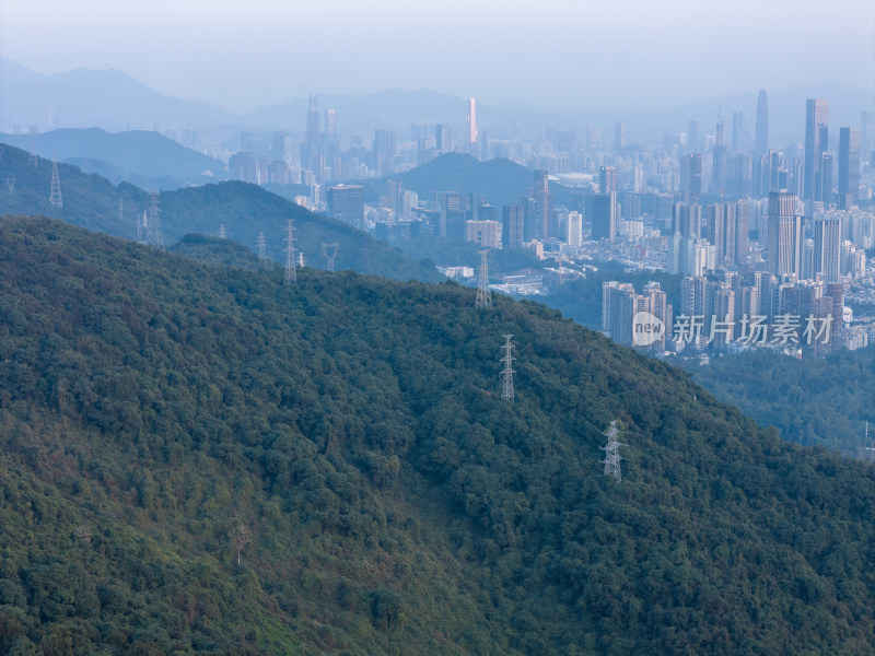 梅林后山深圳罗湖福田景色