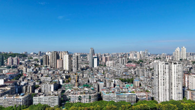 航拍四川泸州大景泸州城市建设摄影图