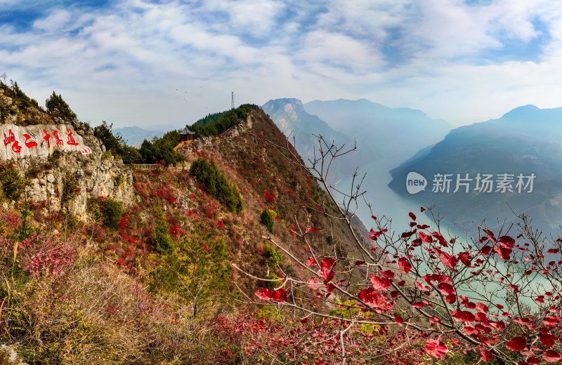 长江三峡巫峡红叶