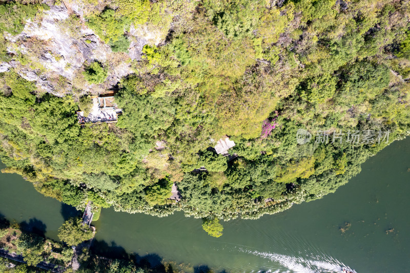 广东肇庆七星岩5A景区航拍图