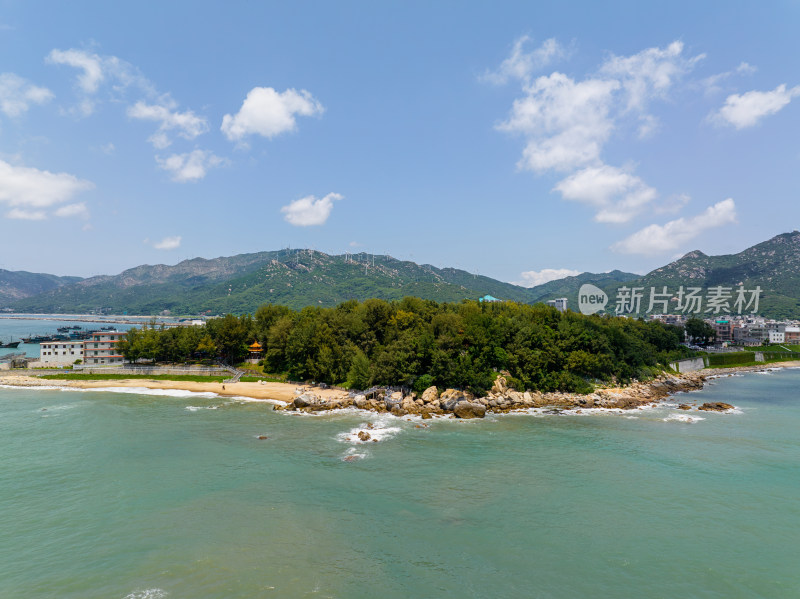 航拍夏季白天广东汕头南澳岛宋井景区风光