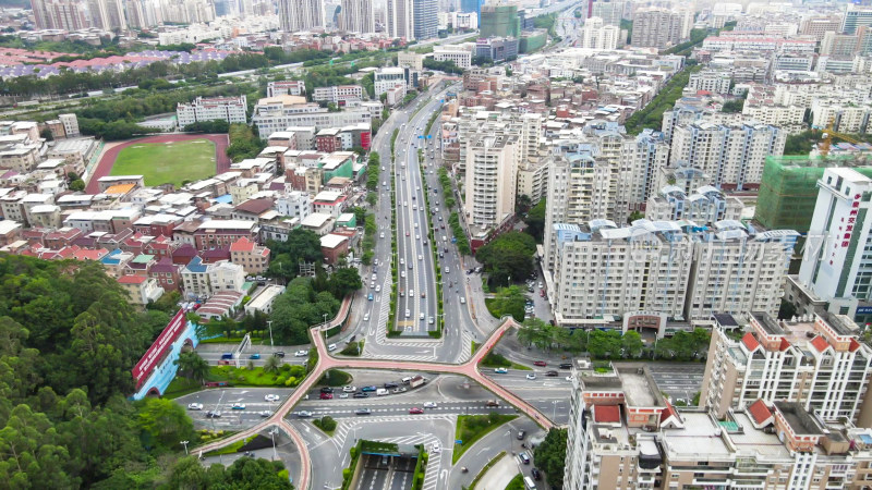 福建泉州城市风光航拍图