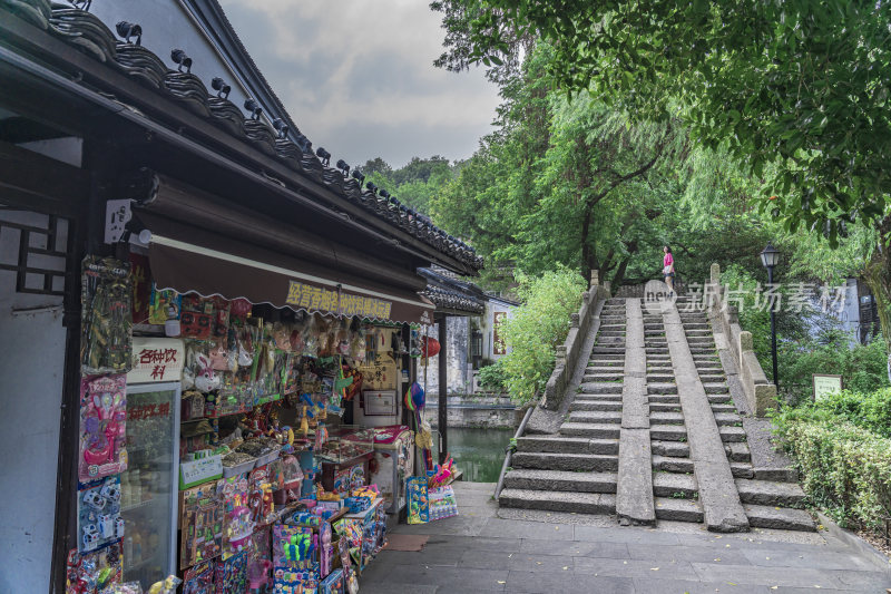 绍兴仓桥直街江南水乡风景