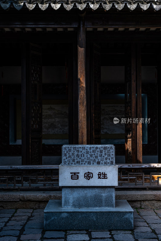 早春的无锡惠山古镇景点景观