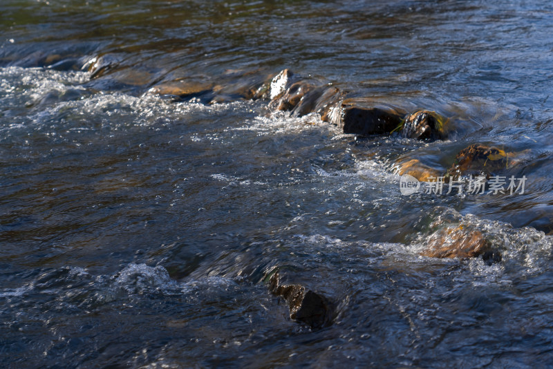 自然风景河流溪水石头阳光浪花背景旅行