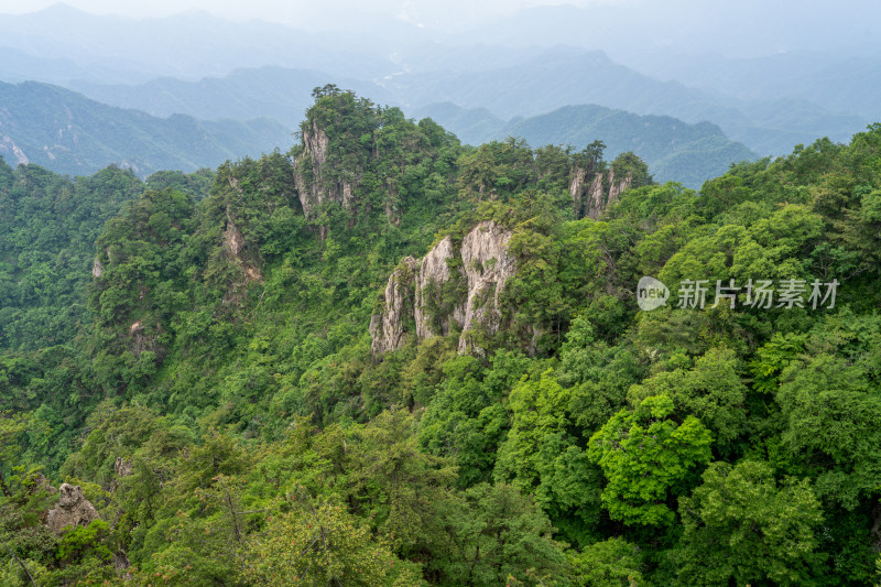 河南洛阳栾川老君山大山山脉特写