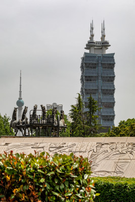 河南洛阳周王城广场天子驾六雕塑景观