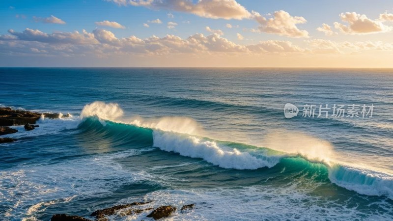 碧波万顷的壮阔海景