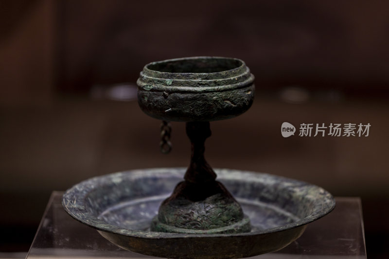 河南博物馆文物铜博山炉历史出土文物