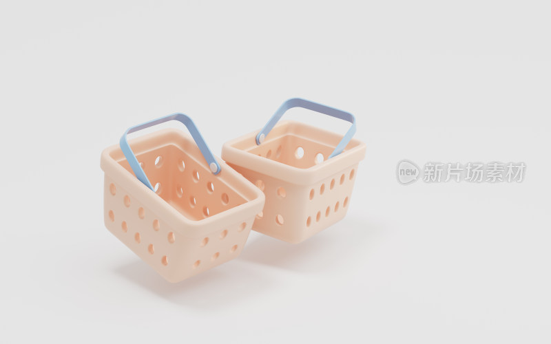 创意购物篮3D渲染