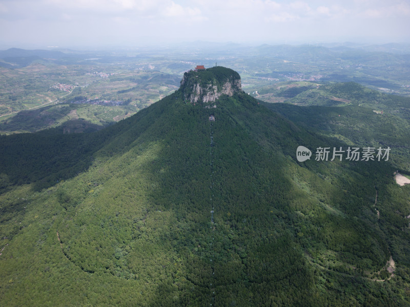 航拍山东省枣庄市山亭区抱犊崮景区