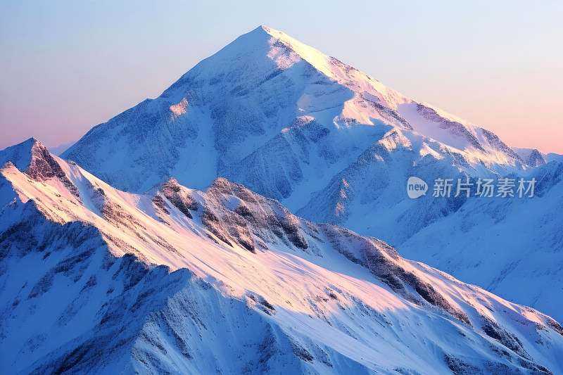 雪山风景冬天天空户外