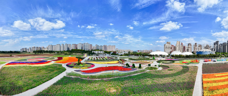 枣庄东湖花海全景图