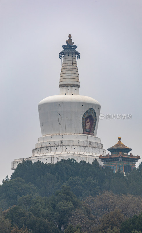 北京北海公园白塔建筑景观