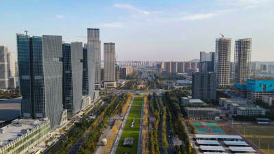 航拍江苏南京城市大景