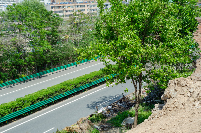 夏日双向高速路连霍高速陕西渭南段