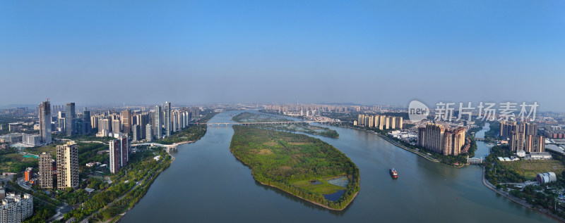 广东省佛山市顺德区中轴公园金凤凰广场航拍