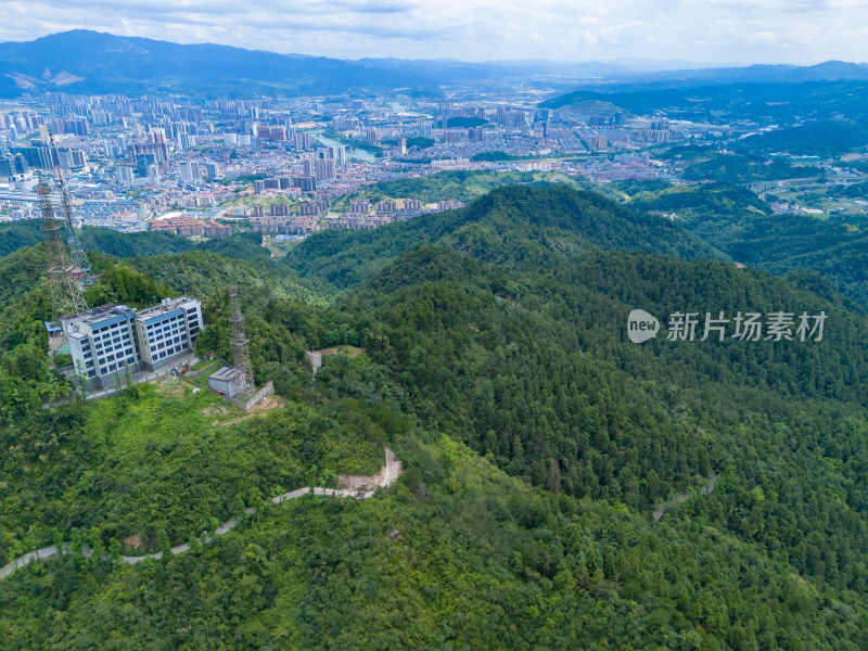 祖国大好河山绿色森林植物航拍图