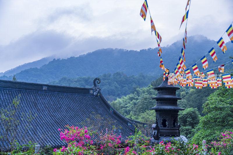 杭州飞来峰景区上天竺法喜禅寺古建筑