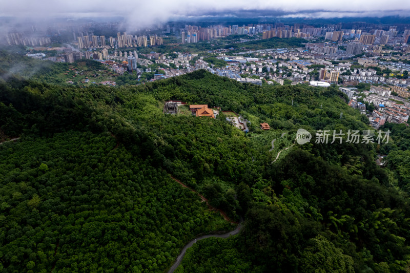 湖南怀化暴雨来了航拍摄影图