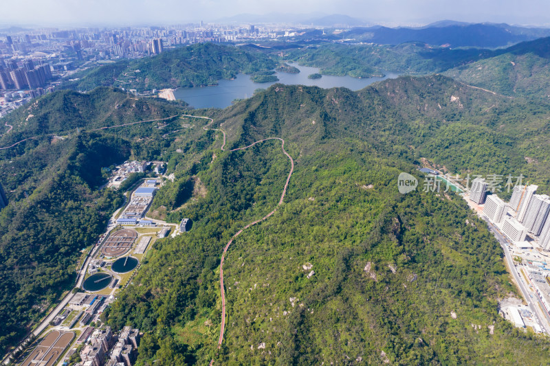 广东珠海城市风光景山公园航拍摄影图