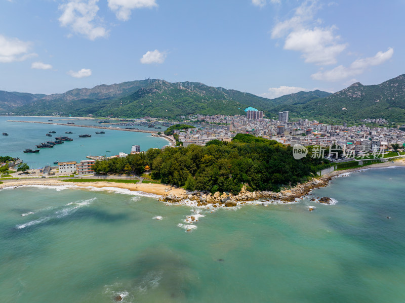 航拍夏季白天广东汕头南澳岛宋井景区风光