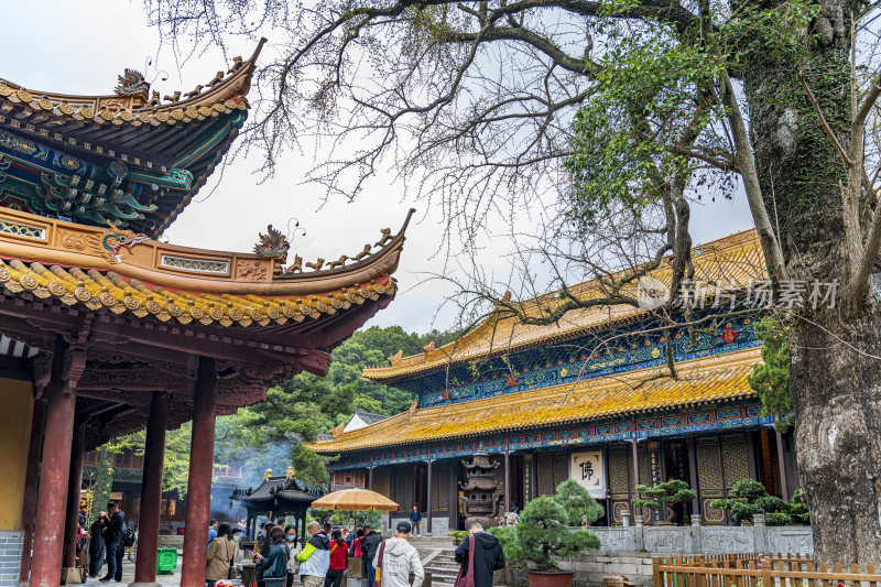 浙江普陀山法雨寺禅院建筑风光