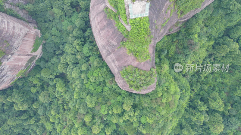 丹霞地貌湖南万佛山4A景区航拍图