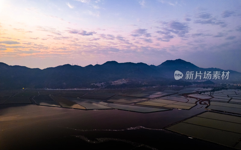 福建霞浦滩涂海上日出朝霞自然风光