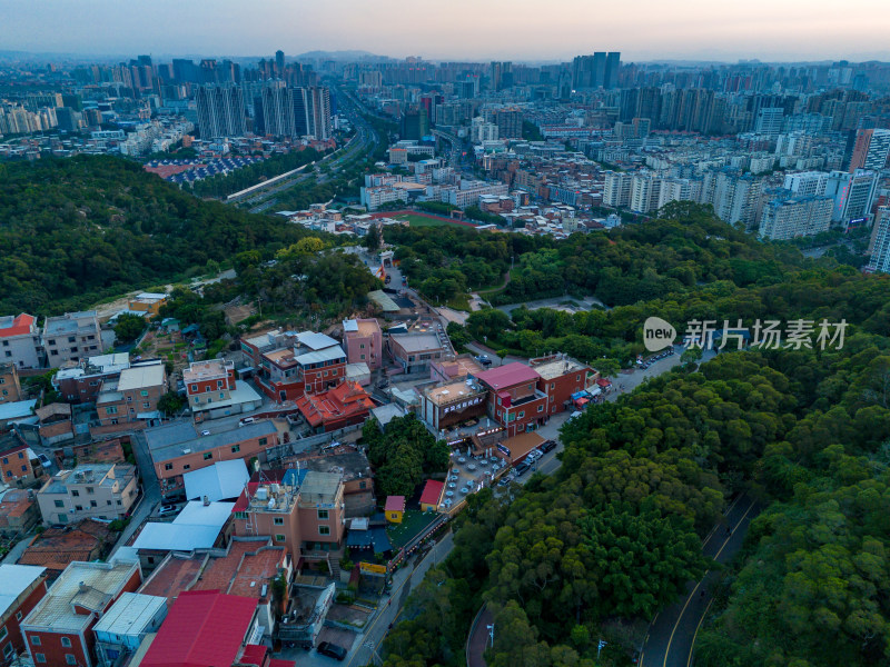 泉州城市建设绿化航拍图