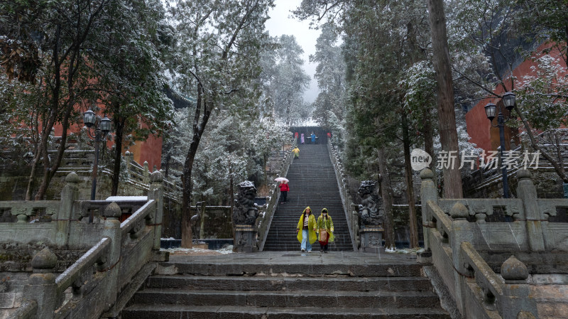 湖北十堰市武当山景区紫霄宫景观古迹旅游