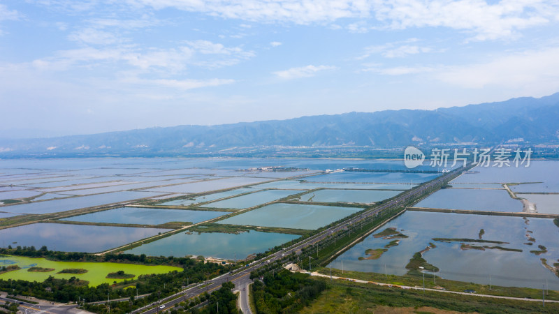 山西运城盐湖航拍